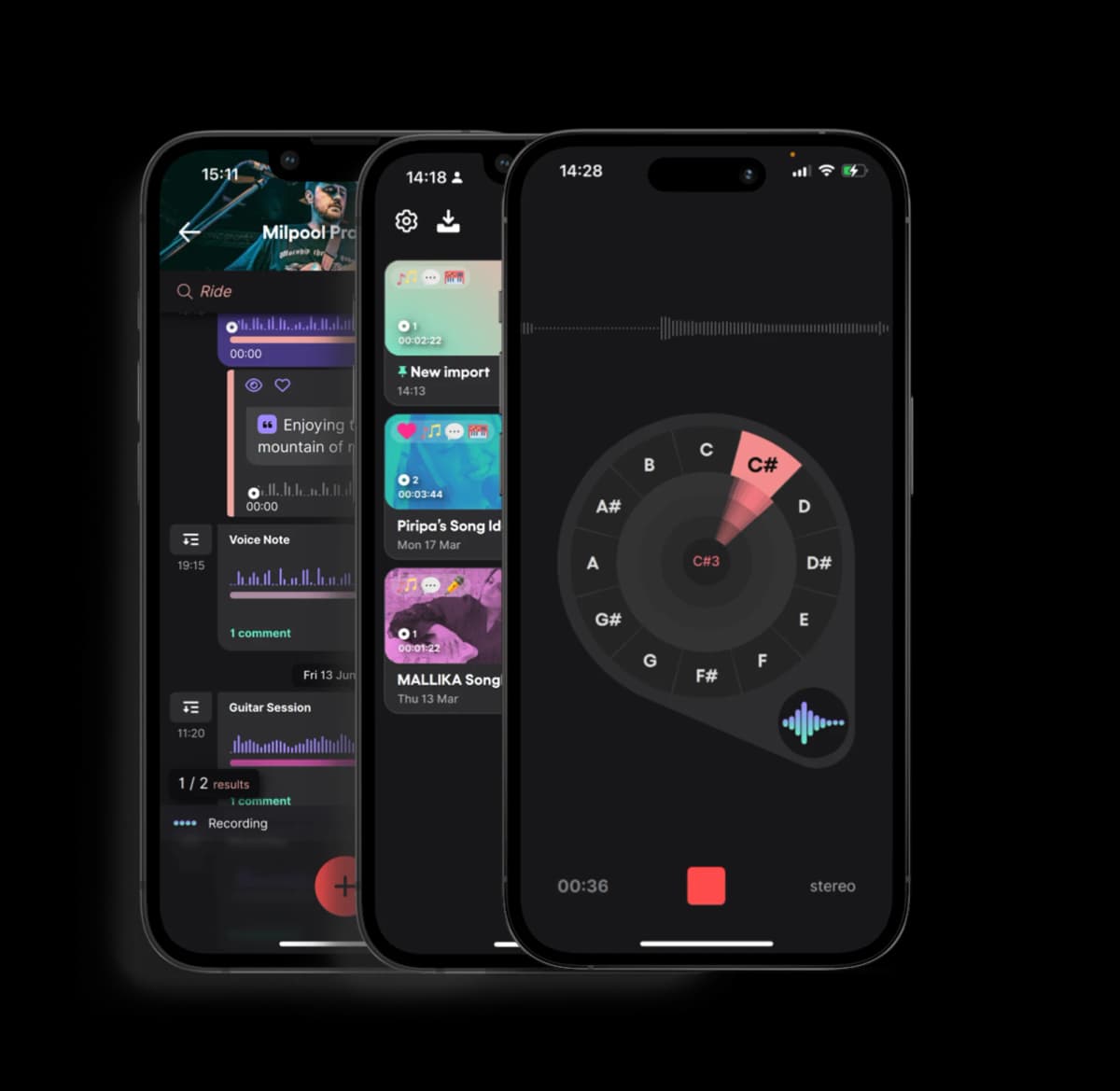 Dubnote app screenshots